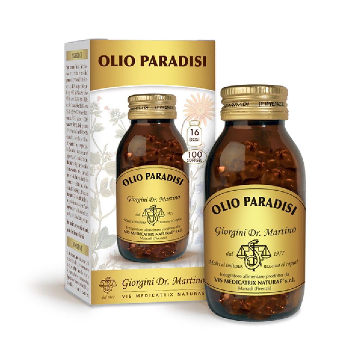 Dr.giorgini Olio Paradisi Integratore Anti ossidante 100 Softgel