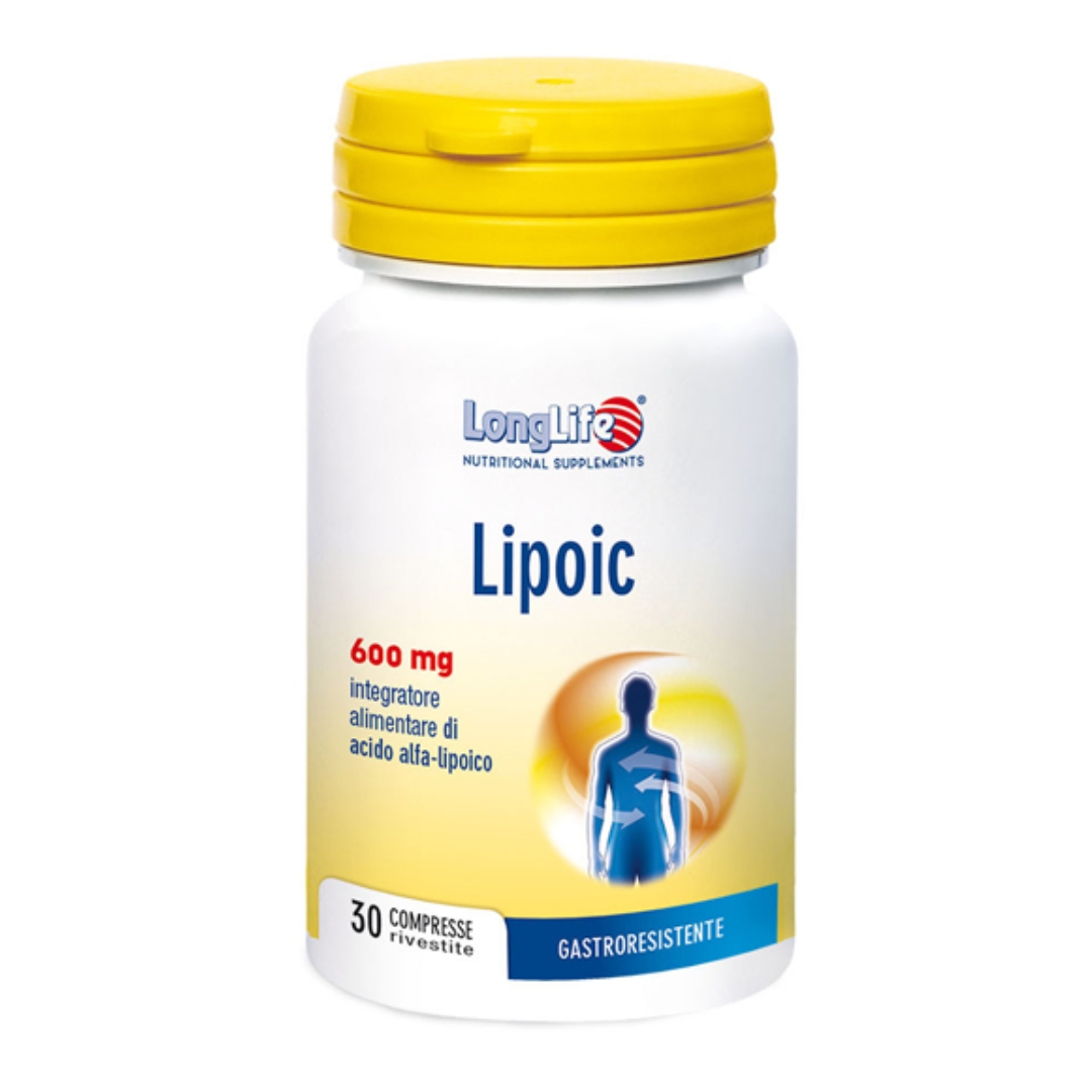 Longlife Lipoic 600mg Integratore Acido Alfa Lipoico 30 Compresse