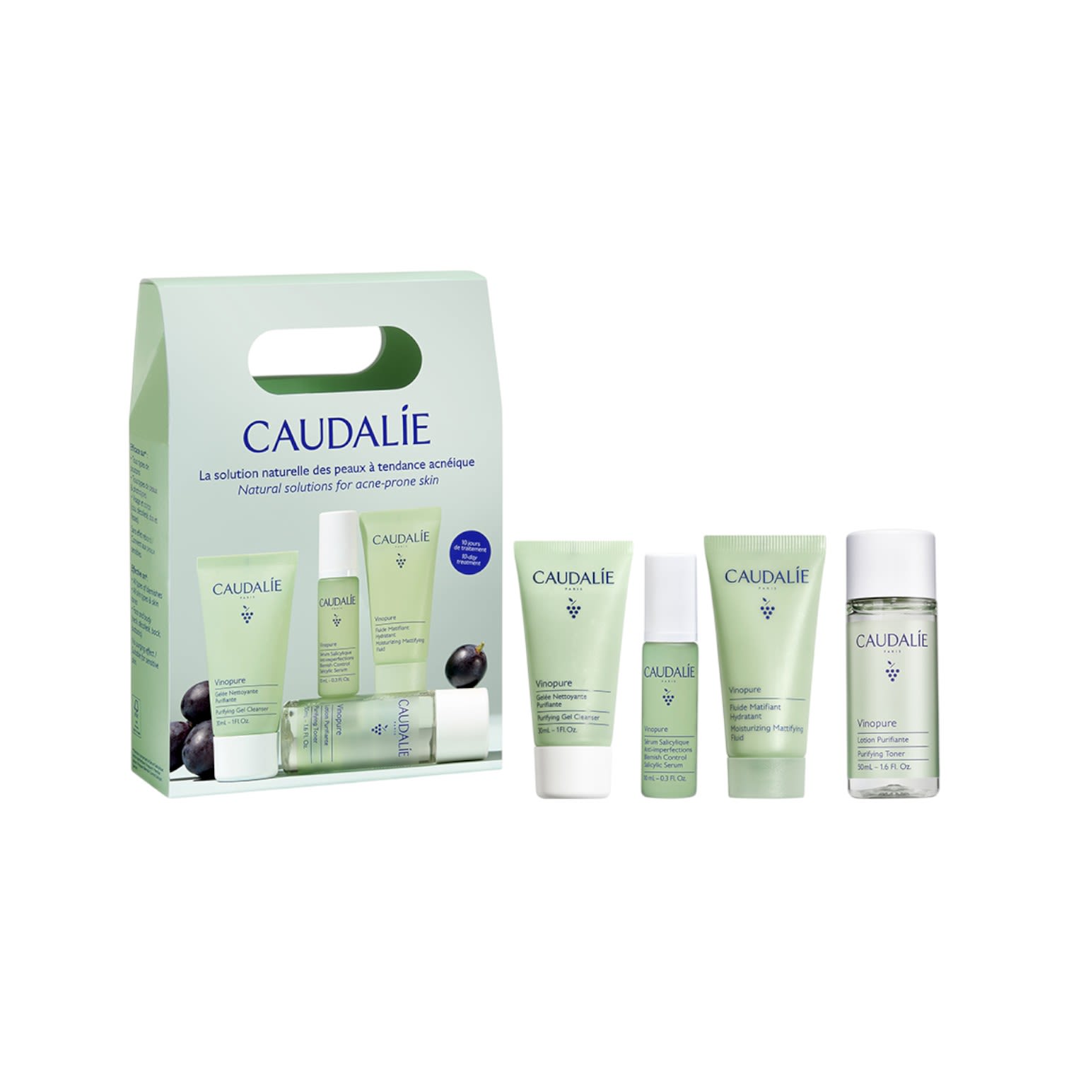 image - 951062951 - VINOPURE STARTER KIT 1 GEL DETERGENTE PURIFICANTE 30 ML + 1 LOZIONE PURIFICANTE 50 ML + 1 SIERO SALICILICO ANTI-IMPERFEZIONI 10 ML + 1 FLUIDO IDRATANTE 15 ML - 4839896_2.jpg