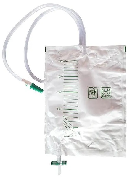 image - 909916189 - Sacca drenaggio urinario a circuito chiuso da 2000 ml, graduata, con tubo di collegamento largo e valvola antireflusso per prevenire infezioni. - 4867889_1.jpg