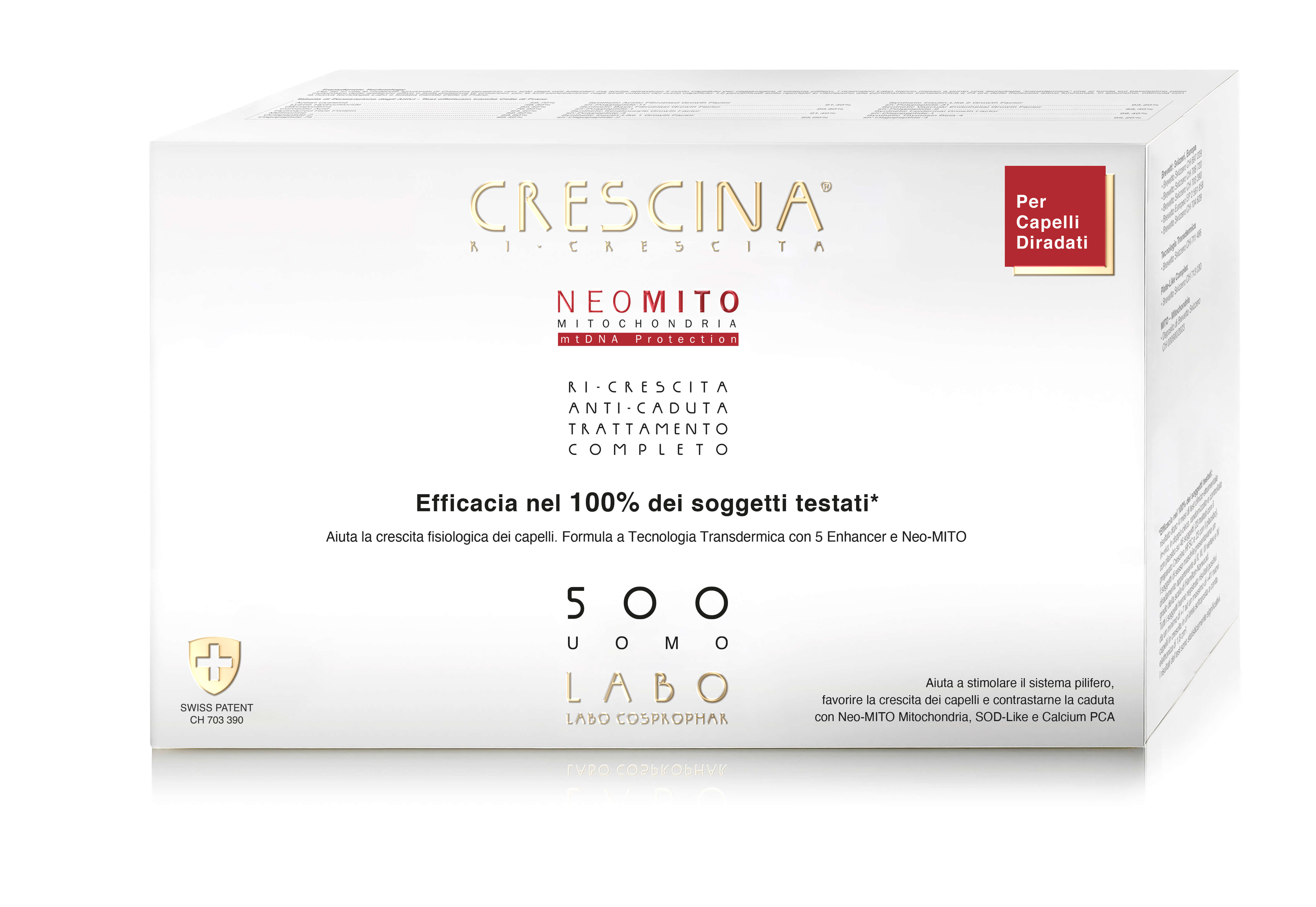 Crescina Ri-crescita Neo Mito 500 Uomo Trattamento Completo 20+20 Fiale