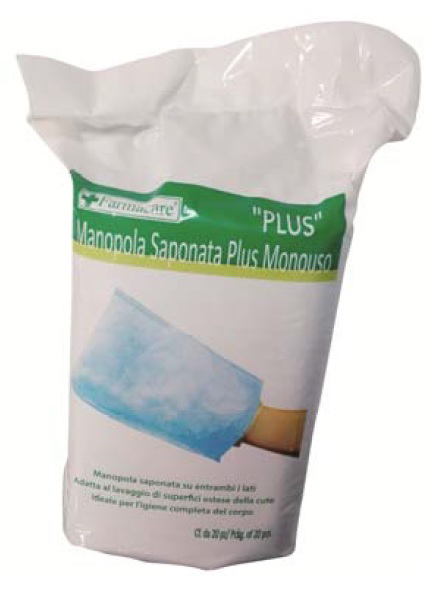 image - 930547524 - Manopola rettangolare con due lati in fibra di poliestere 100% termolegata, imbevuta di sapone dermatologico a pH neutro 5,5, per la detersione delicata della pelle, anche nelle zone intime. - 4868273_1.jpg