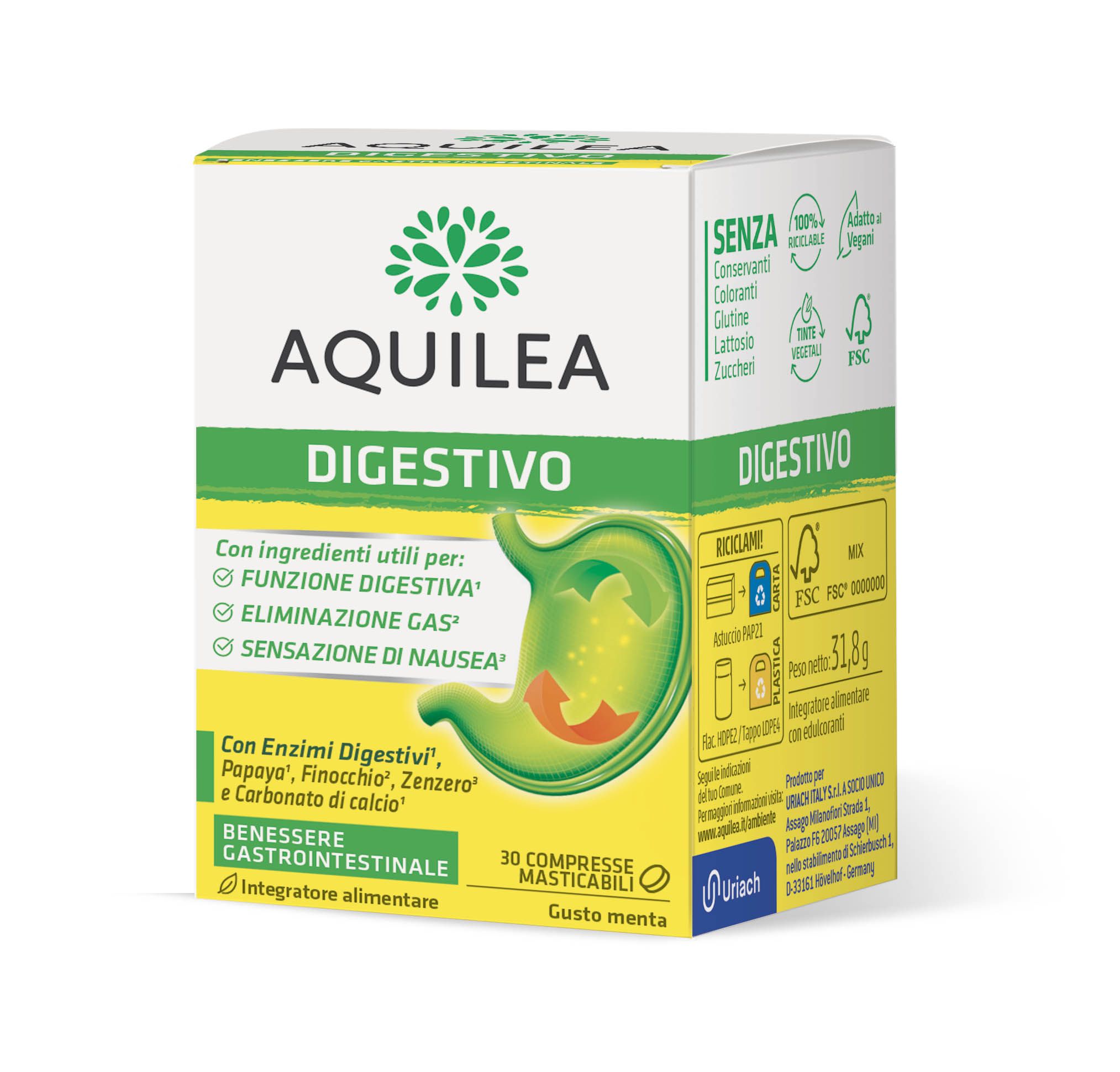 Aquilea Digestivo Integratore 30 Compresse