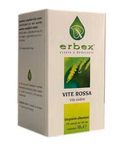 Erbex Vite Rossa Integratore Microcircolo 100 Capsule