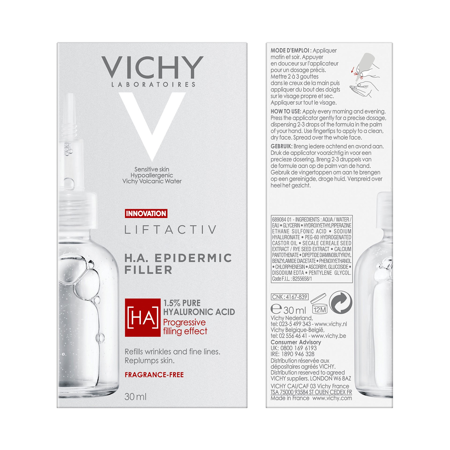 Vichy Liftactiv Supreme Siero H.A. Epidermic Filler 30ml - Top Farmacia