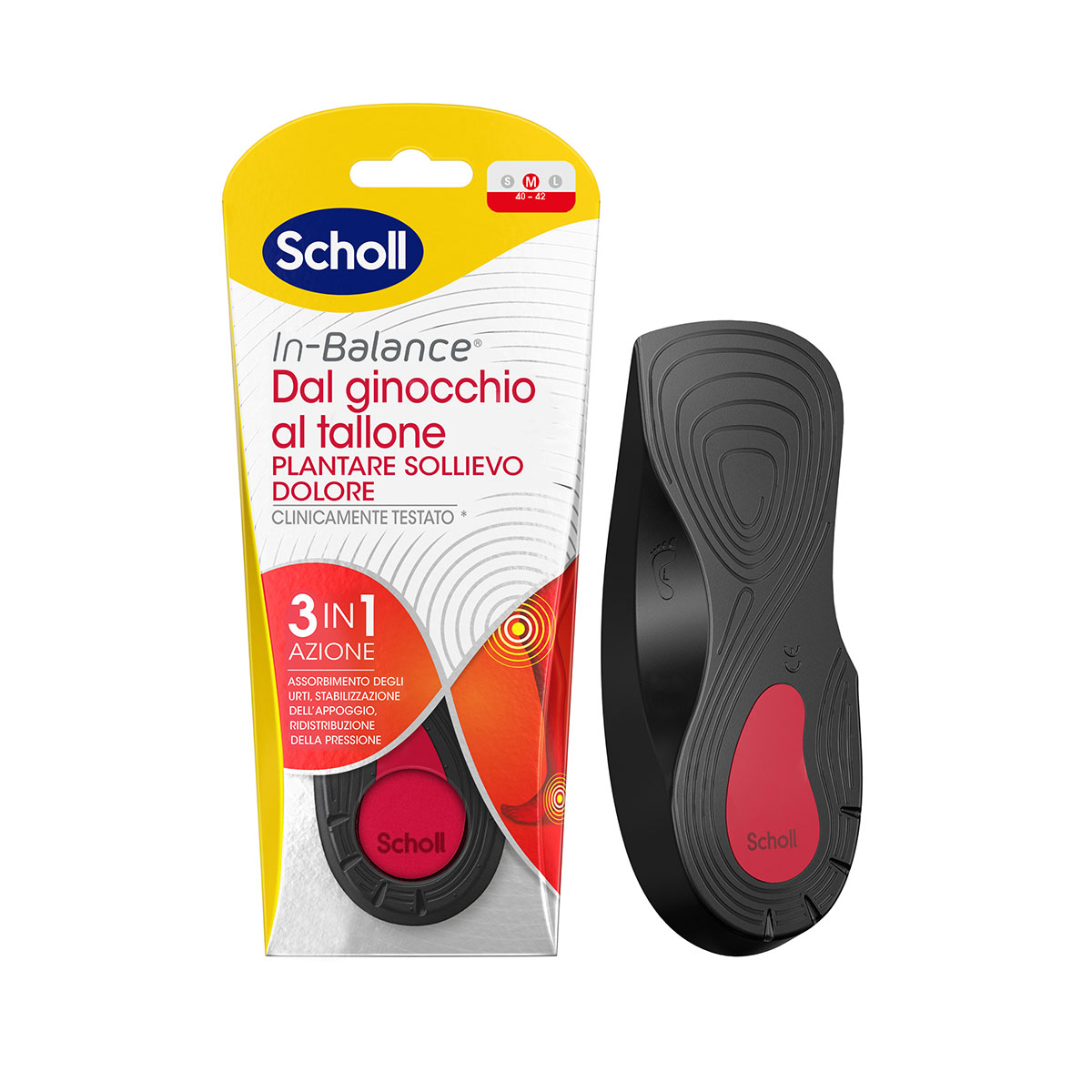 Scholl Plantare In Balance Everyday Sollievo Dolore Ginocchio Tallone M 2 Pezzi