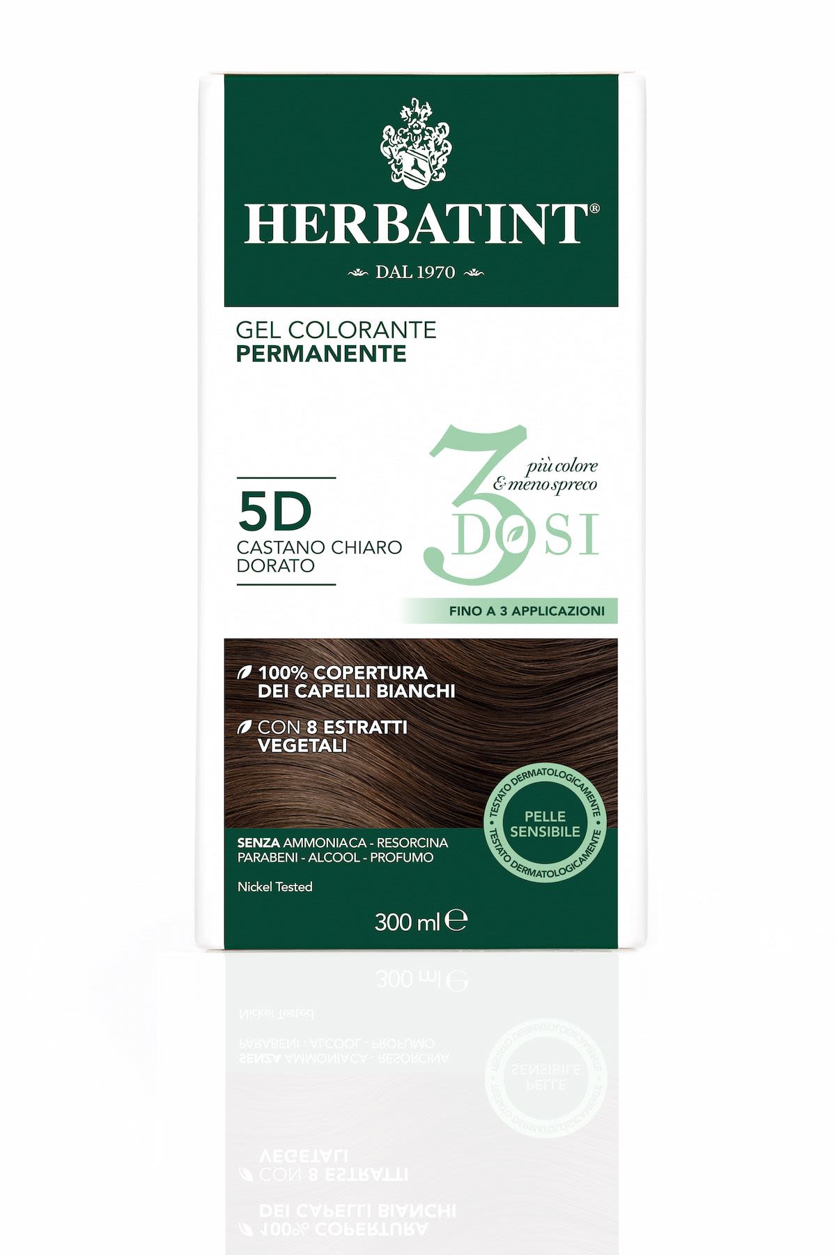 image - 975906761 - Herbatint Gel colorante permanente 3 dosi 5D castano chiaro dorato 300ml - 4732917_3.jpg