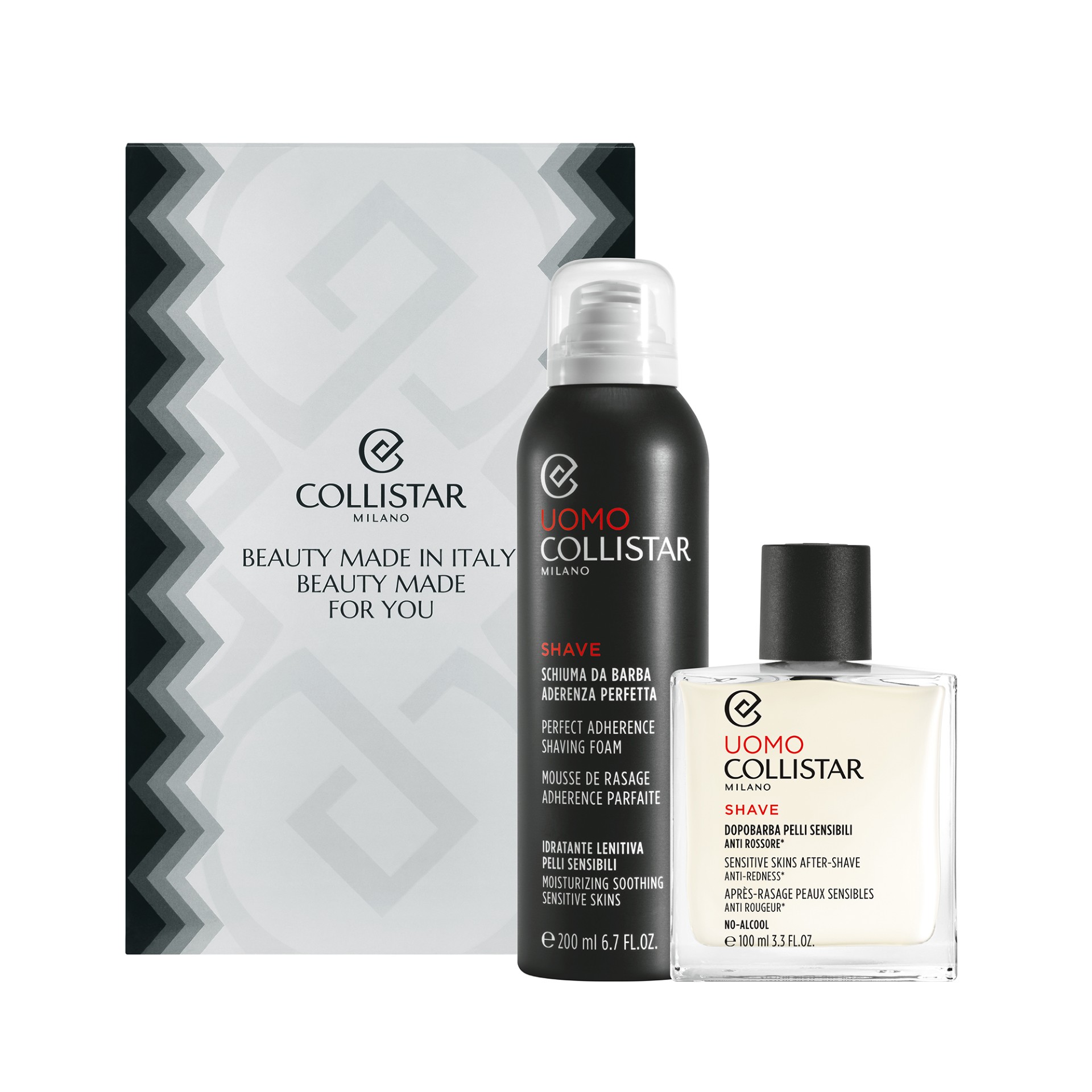 image - 990231110 - Set completo per la rasatura che unisce una schiuma da barba cremosa ad alta aderenza, ideale per facilitare lo scorrimento della lama, a un dopobarba lenitivo e idratante. - 4886147_1.jpg