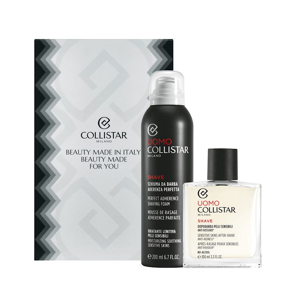 image - 990231110 - Set completo per la rasatura che unisce una schiuma da barba cremosa ad alta aderenza, ideale per facilitare lo scorrimento della lama, a un dopobarba lenitivo e idratante. - 4886147_1.jpg