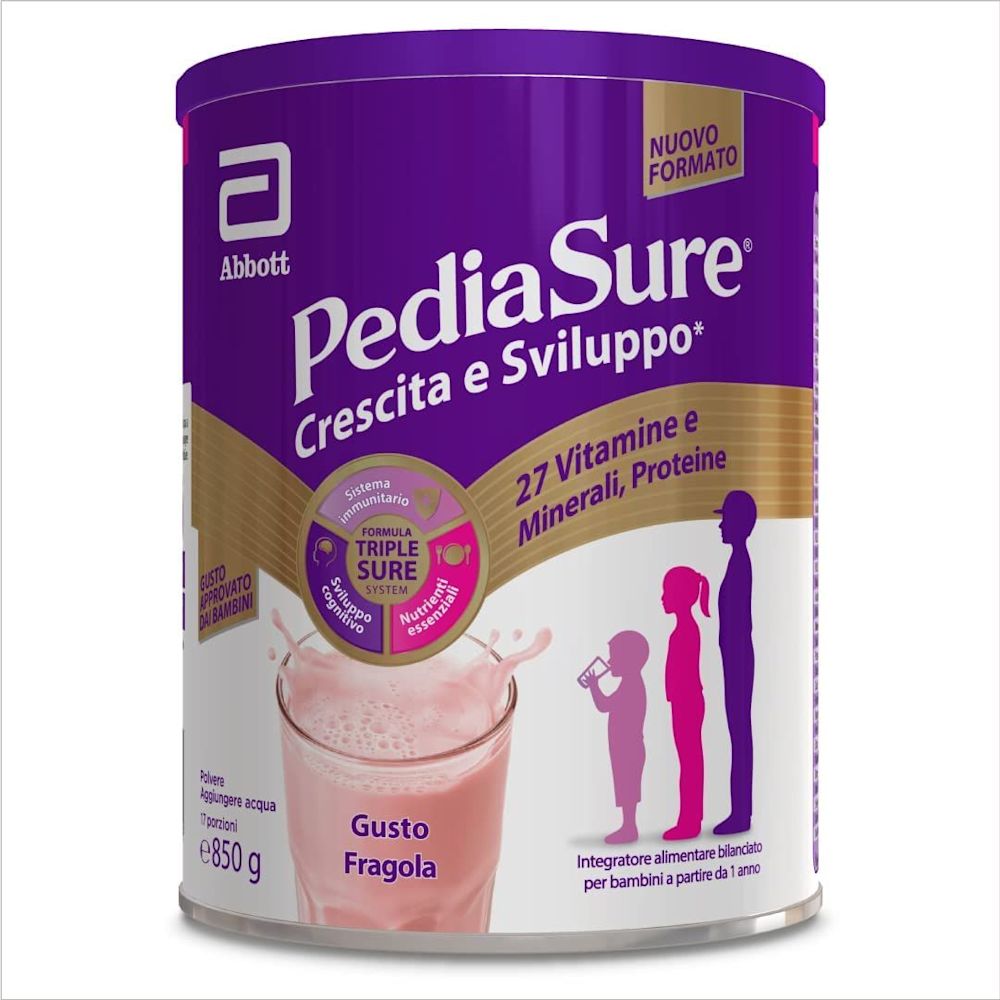 944290244 - Pediasure Crescita E Sviluppo Integratore Alimentare per Bambini multivitaminico con 27 vitamine e minerali Fragola 850g - 4709826_1.jpg