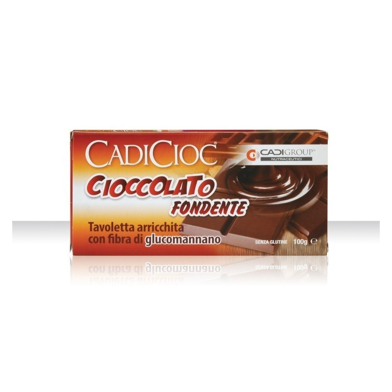 Cadiciocc Tavoletta Cioccolato Fondente Integratore Glucomannano 100g