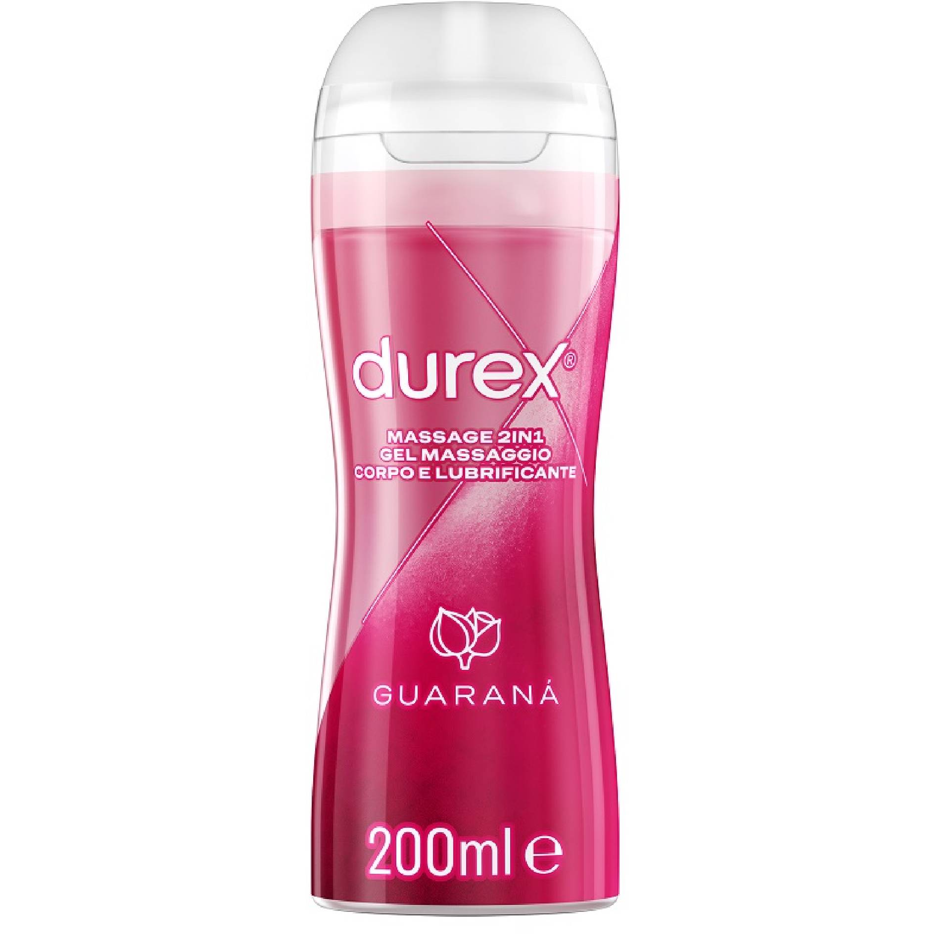 Durex Massage 2in1 Gel Massaggio Corpo E Lubrificante Guaranà 200ml