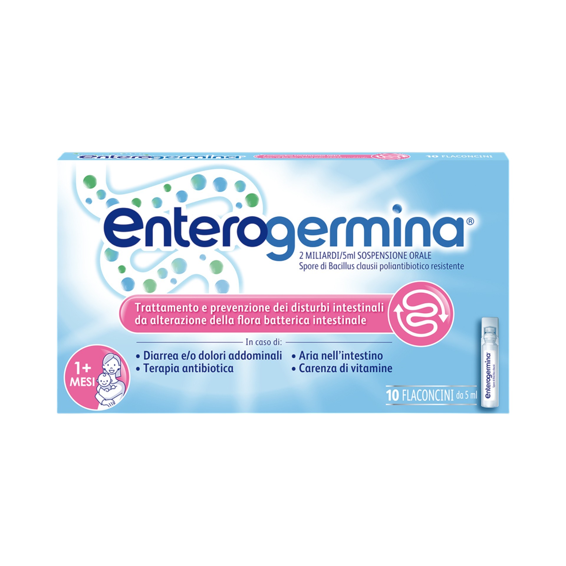 Enterogermina 2 Miliardi Fermenti Lattici Probiotici Per Disturbi Intestinali 10 Fiale