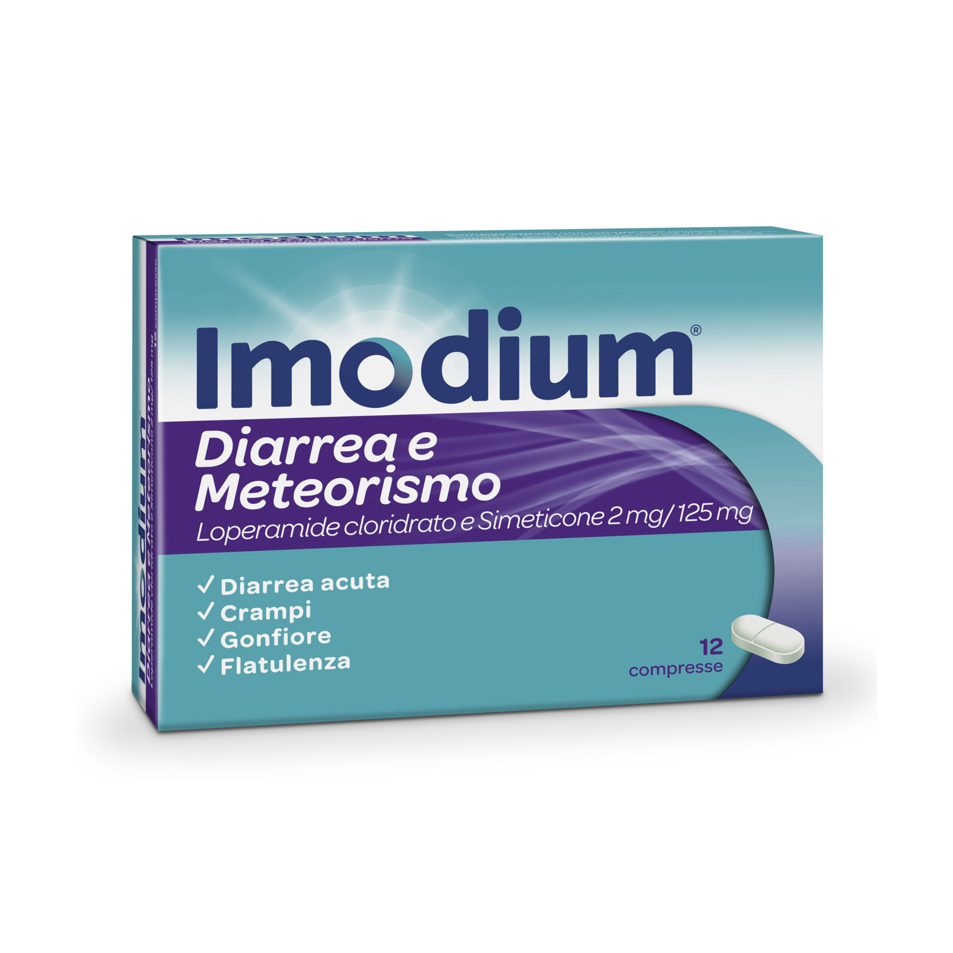 Imodium Diarrea E Meteorismo 12 Compresse