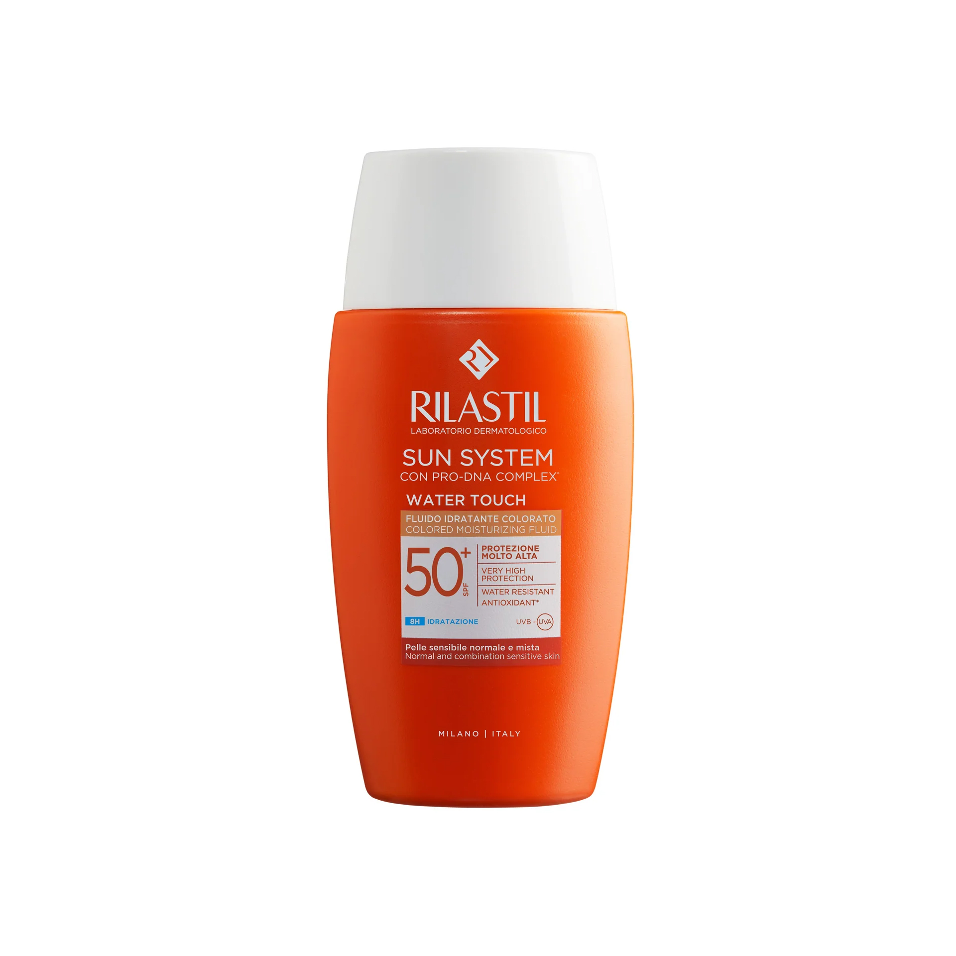 image - 947073920 - Fluido solare colorato SPF50+ con azione antiossidante che si assorbe rapidamente e uniforma l'incarnato . Ideale per tutti i tipi di pelle , previene scottature, macchie ed eritemi solari . Agitare prima dell'uso. - 4709486_1.jpg