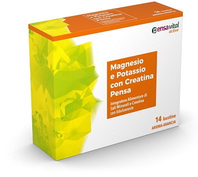 Pensa Magnesio E Potassio Con Creatina Integratore Gusto Arancia 14 Bustine