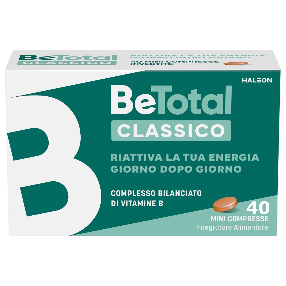 Be-total Integratore Alimentare Vitamina B, B3 Vitamina B12 Acido Folico Energia Per Adulti 40 Compresse