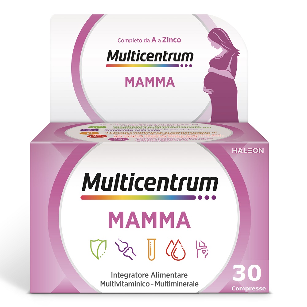 Multicentrum Mamma Integratore multivitamine Gravidanza Acido Folico D3 Calcio 30 Compresse