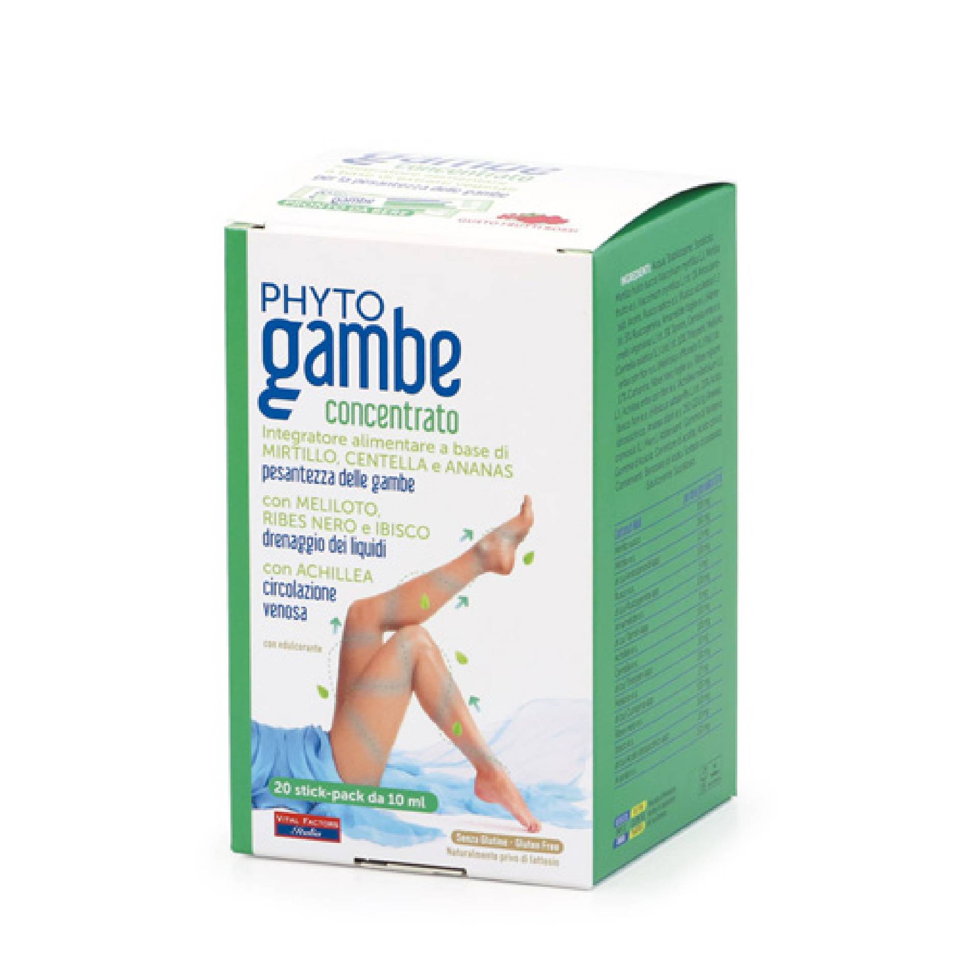 Phytogambe Concentrato Integratore Pesantezza Gambe 20 Stick-pack