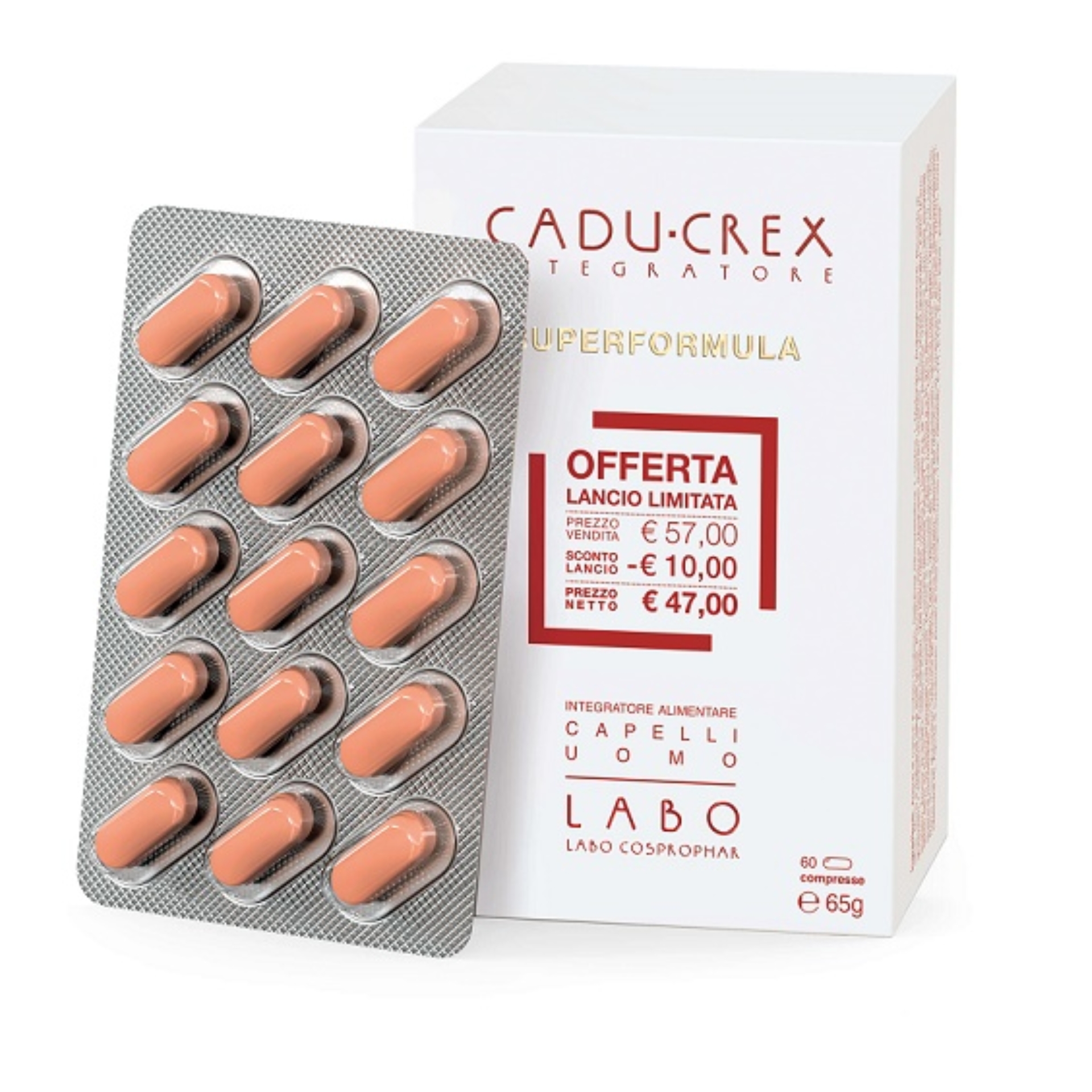 950908095 - CADU-CREX SUPERFORMULA INTEGRATORE CAPELLI UOMO 60 COMPRESSE 60 G - 4845004_1.jpg