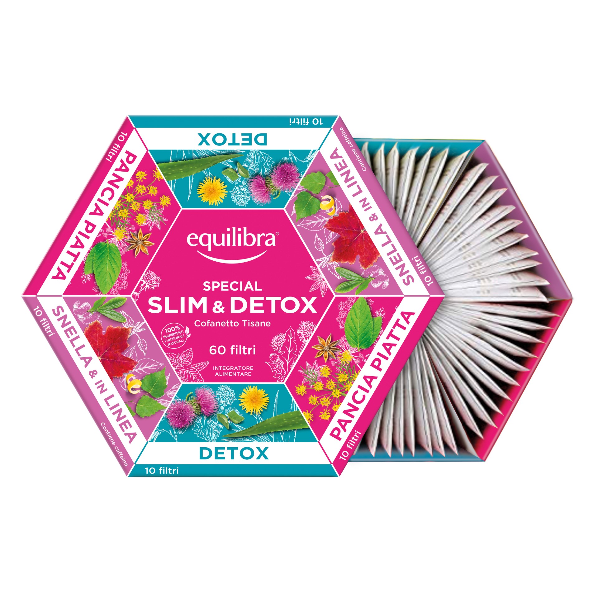 Equilibra Cofanetto Tisane Slim And Detox 60 Filtri