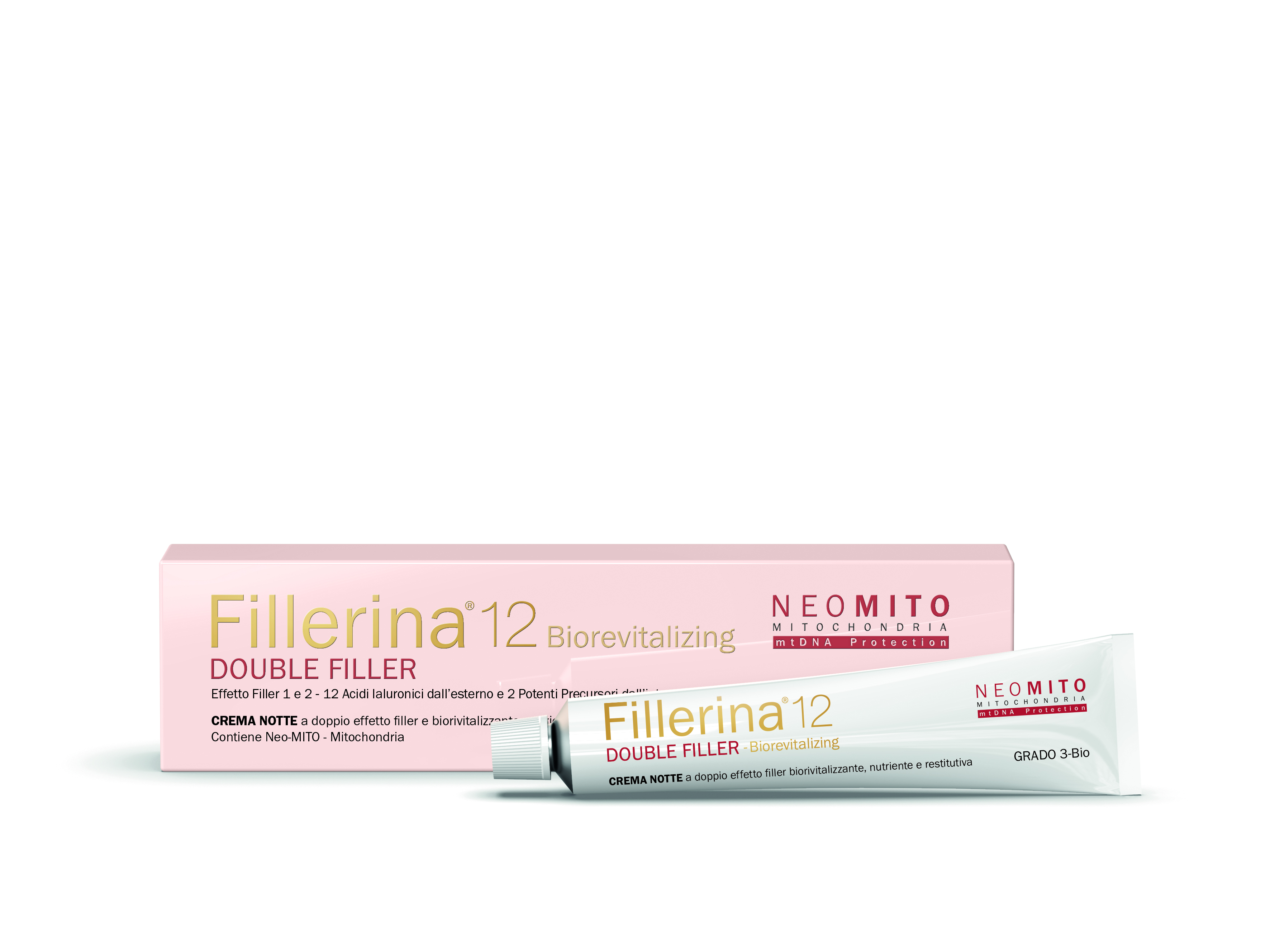 Fillerina 12 Double Filler Neo Mito Biorevitalizing Crema Notte Grado 3 50ml