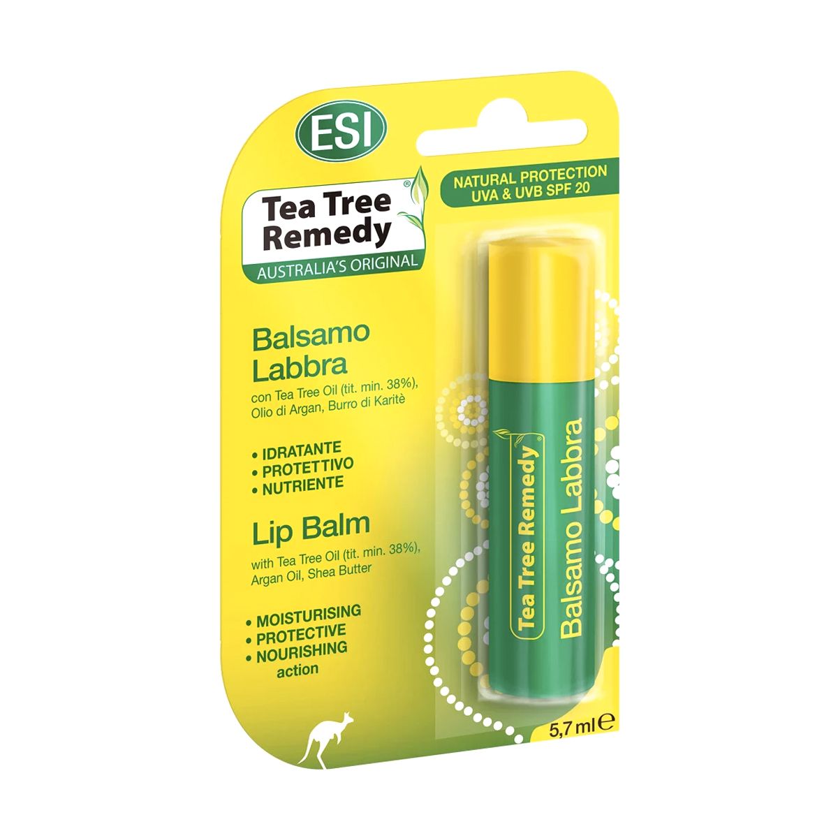 Esi Tea Tree Remedy labbra balsamo SPF 20