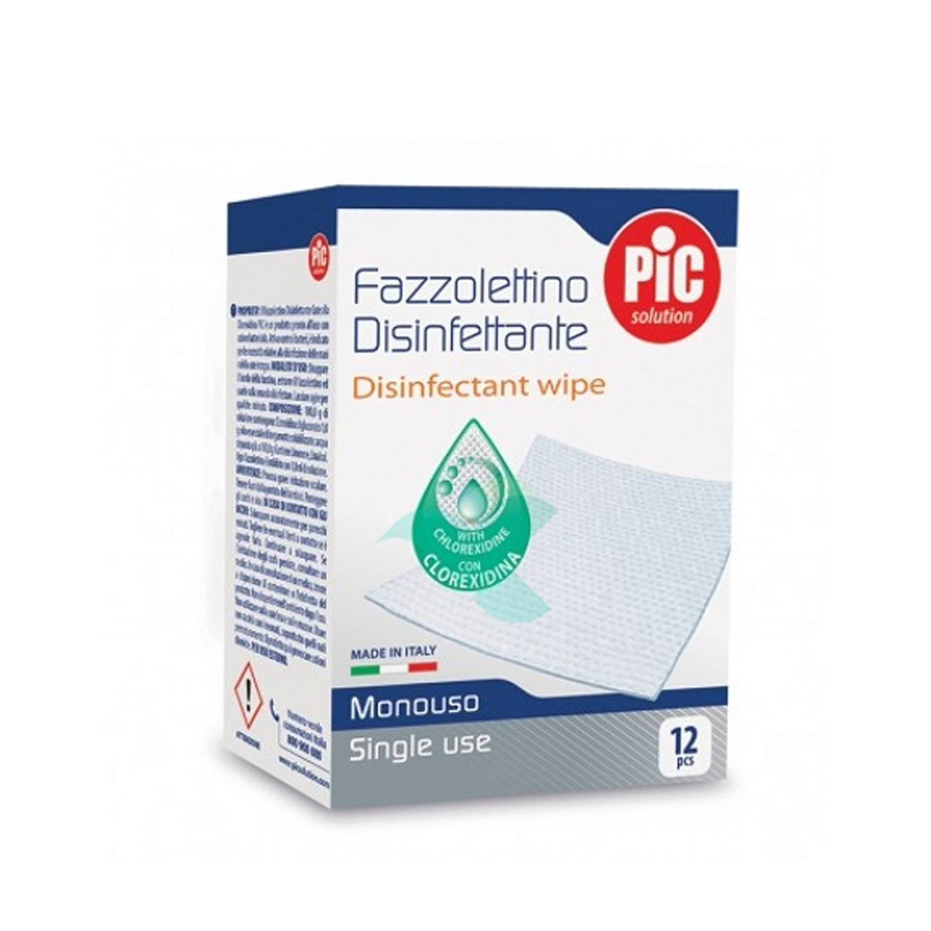 Pic Solution Fazzolettini Disinfettanti 12 Pezzi