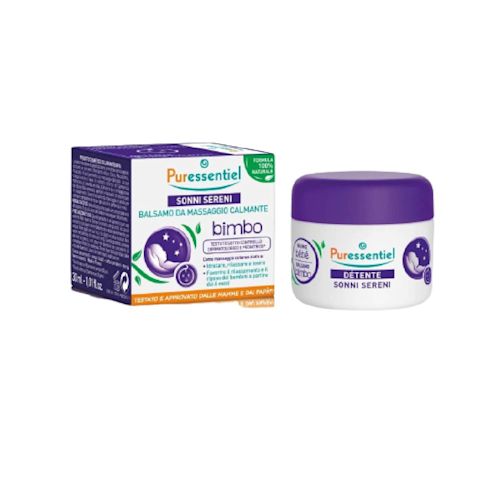 971492804 - Puressentiel Balsamo Massaggio Calmante Bimbo Sonni Sereni 30ml - 7885663_2.jpg
