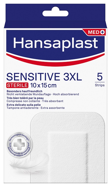 Hansaplast Sensitive 3xl Cerotti 10x15cm 5 Pezzi