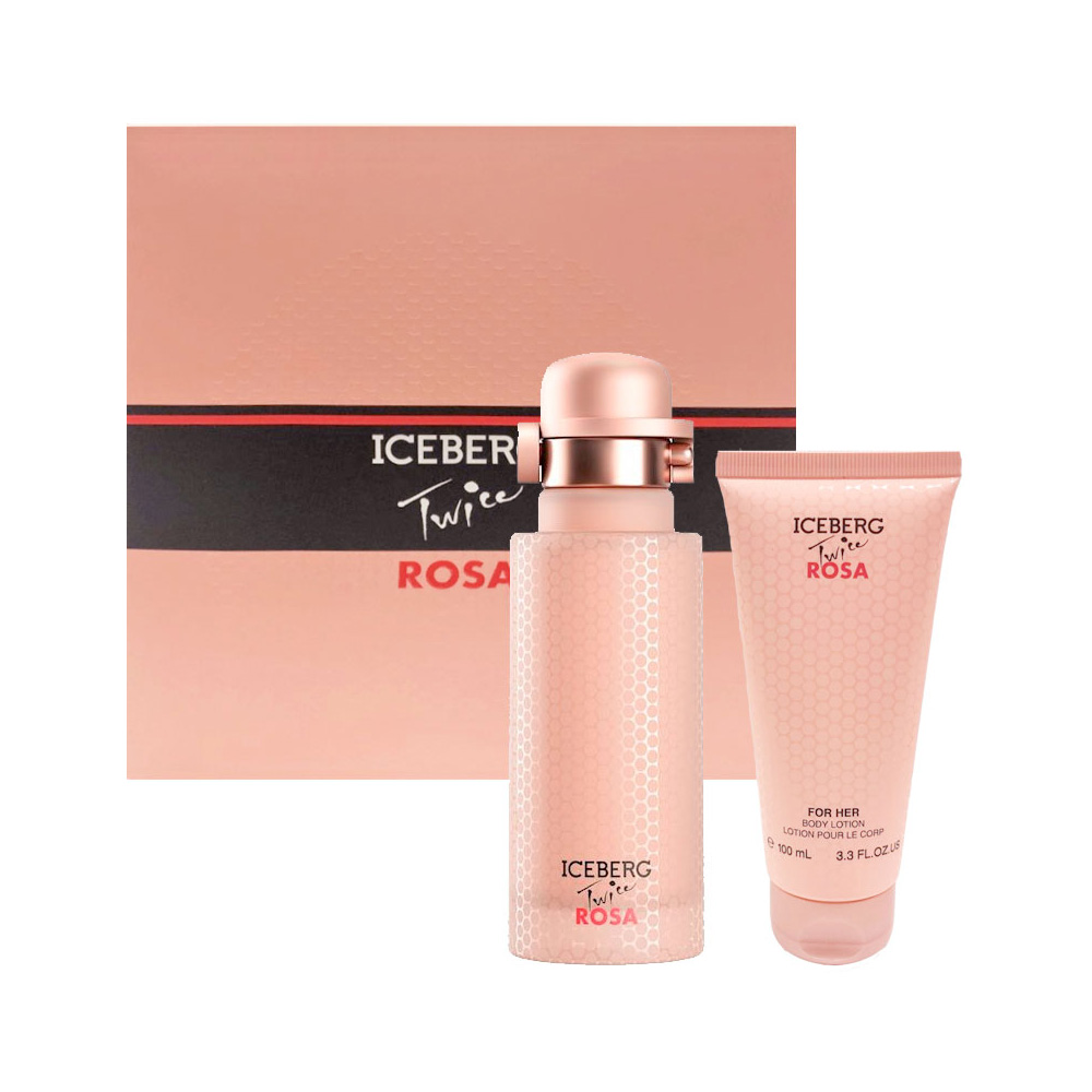 Iceberg Twice Rosa Set Eau De Toilette Spray 125ml + Lozione Corpo 100ml