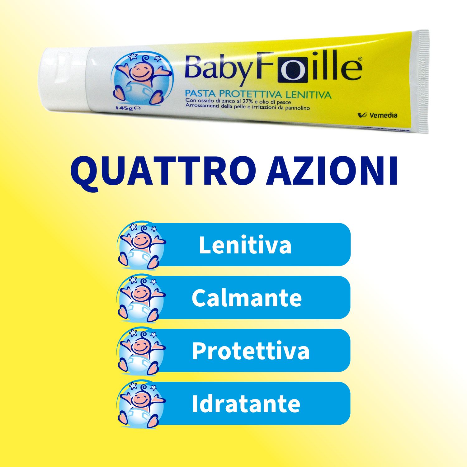 Vemedia Pharma Pasta Protettiva Foille Baby - 145 Gr Per Protezione Pelle Delicata - Foto 12