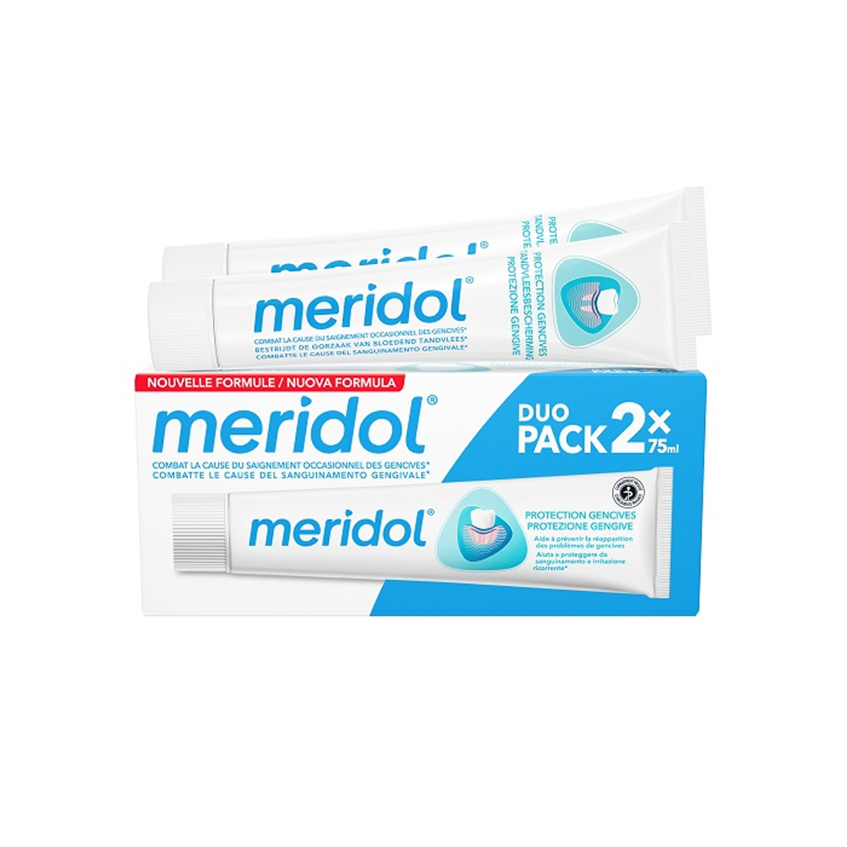 Meridol Dentifricio Protezione Gengive 2x75ml