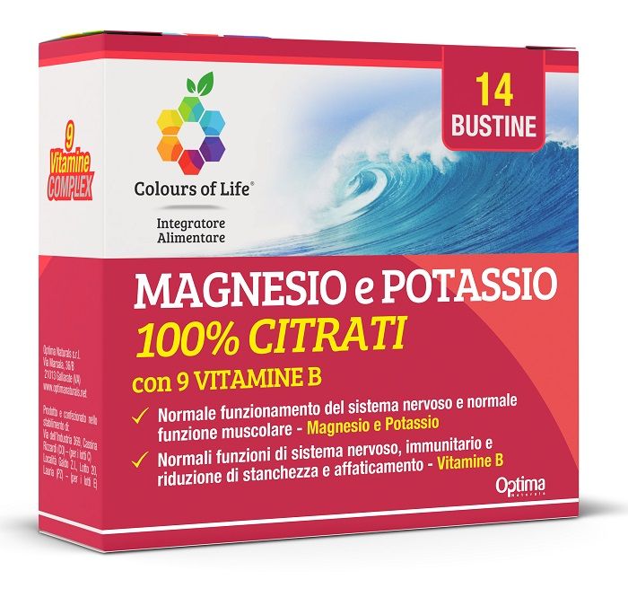 Colours Of Life Magnesio Potassio Vitamine B Integratore 14 Bustine