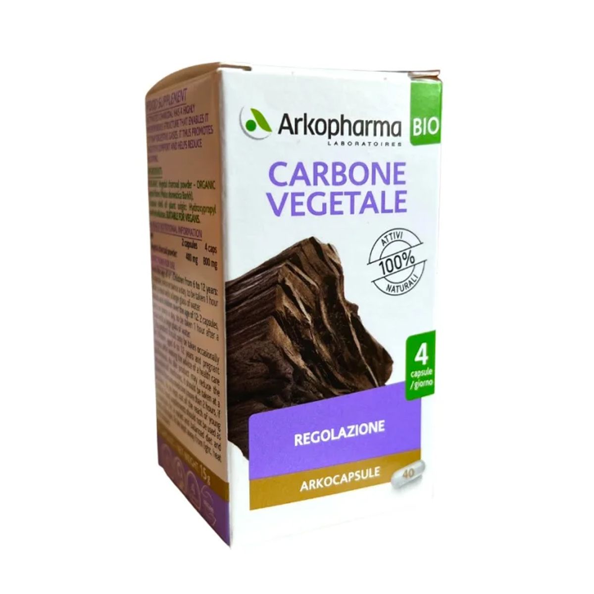 Arkocapsule Carbone Vegetale Bio 40 Capsule