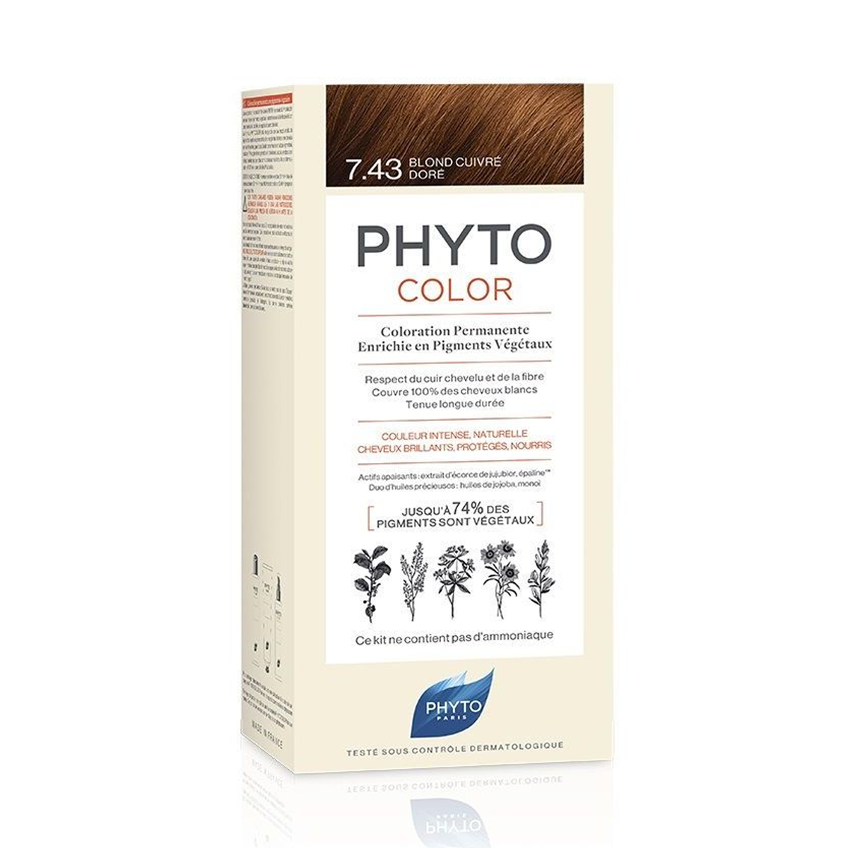 Phyto Phytocolor Colorazione Permanente 7,43 Biondo Ramato Dorato