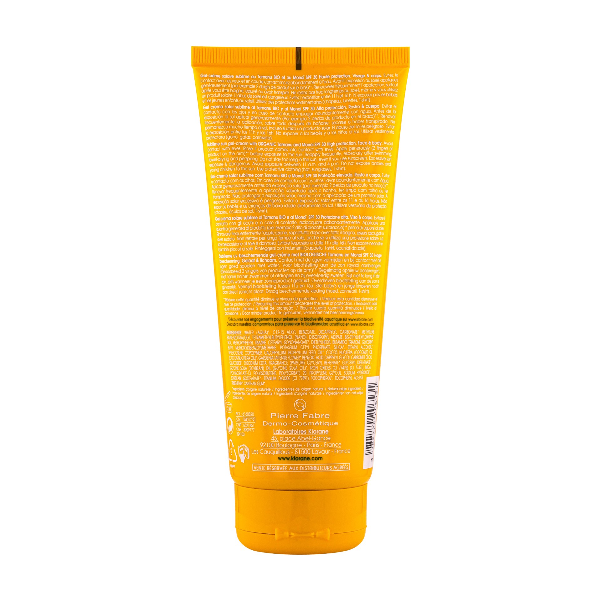image - 977021791 - KLORANE GEL-CREMA SOLARE SUBLIME SPF 30 VISO/CORPO 200 ML - 4702736_8.jpg