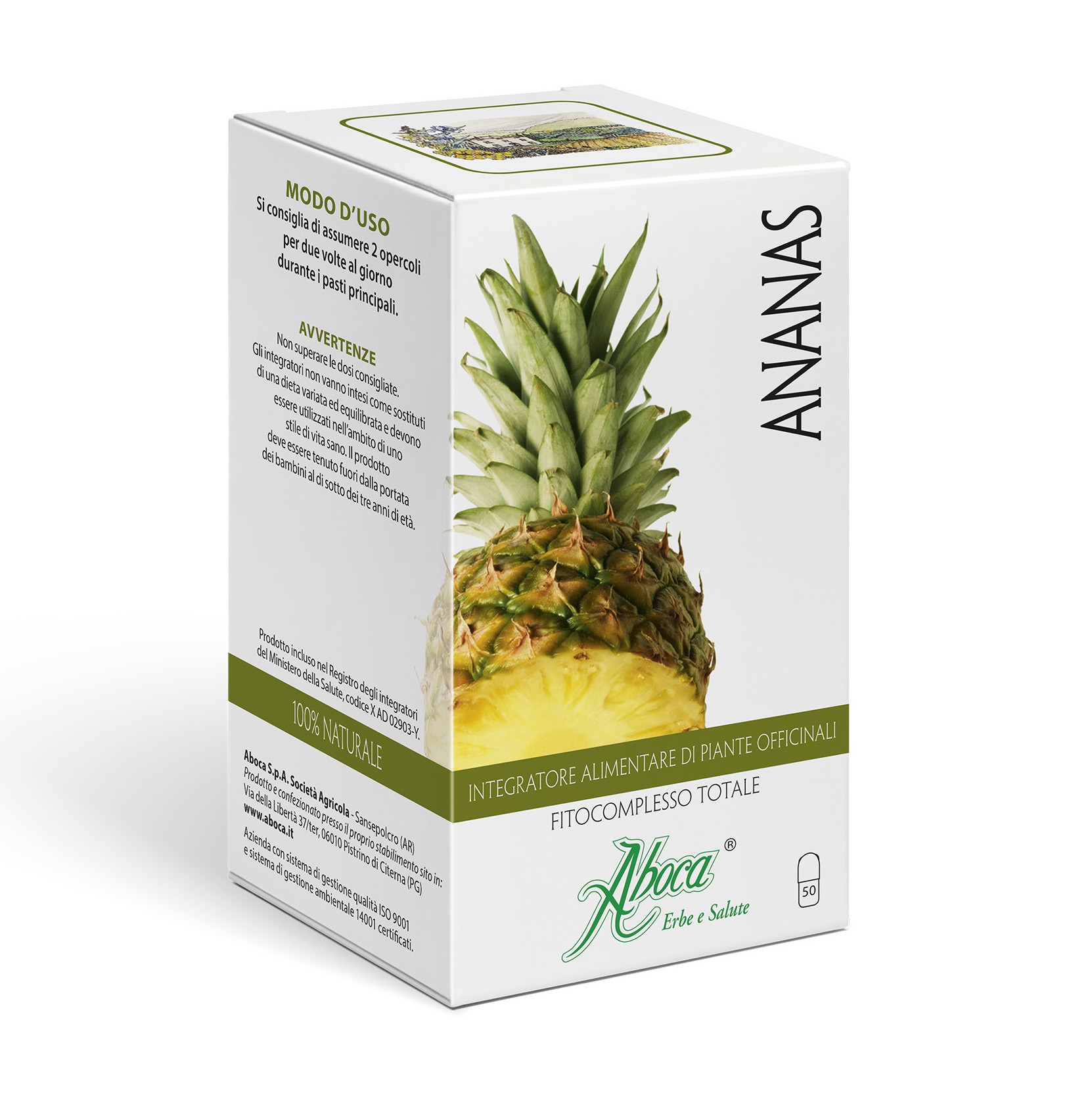 Aboca Ananas Fitocomplesso Integratore 50 Opercoli