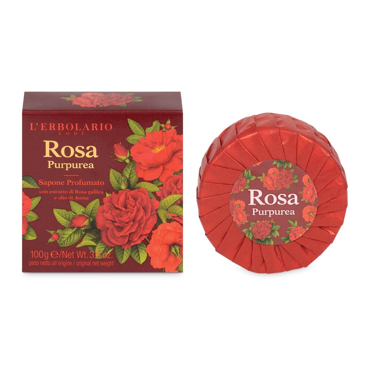 L'erbolario Rosa Purpurea Sapone Profumato 100g