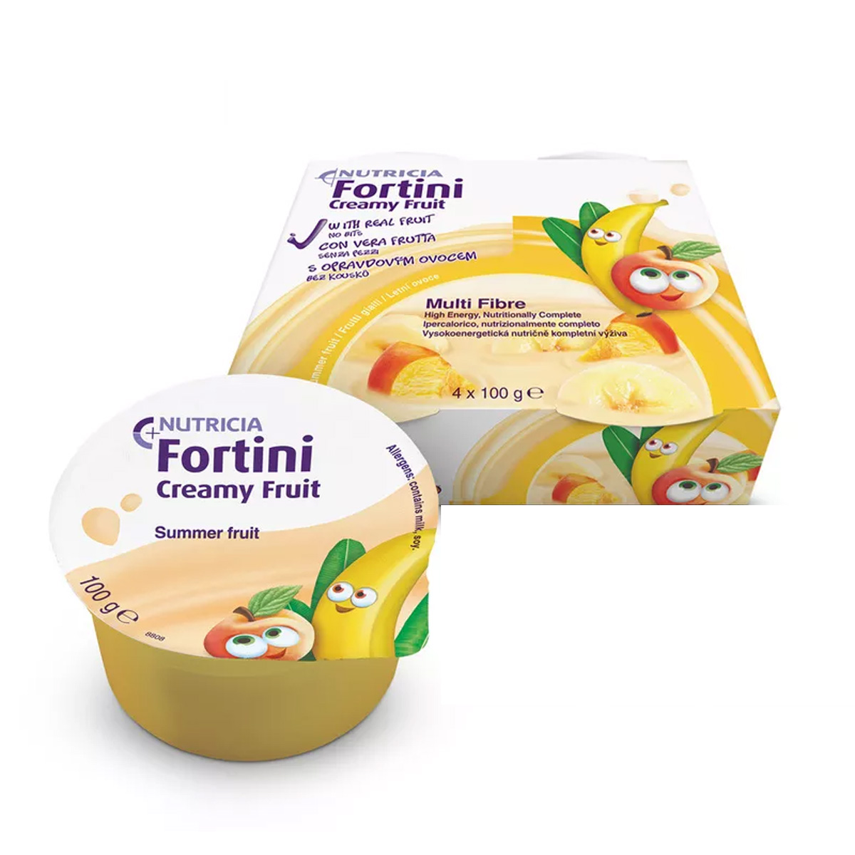 Fortini Creamy Fruit Multi Fibre Frutti Gialli 4x100g