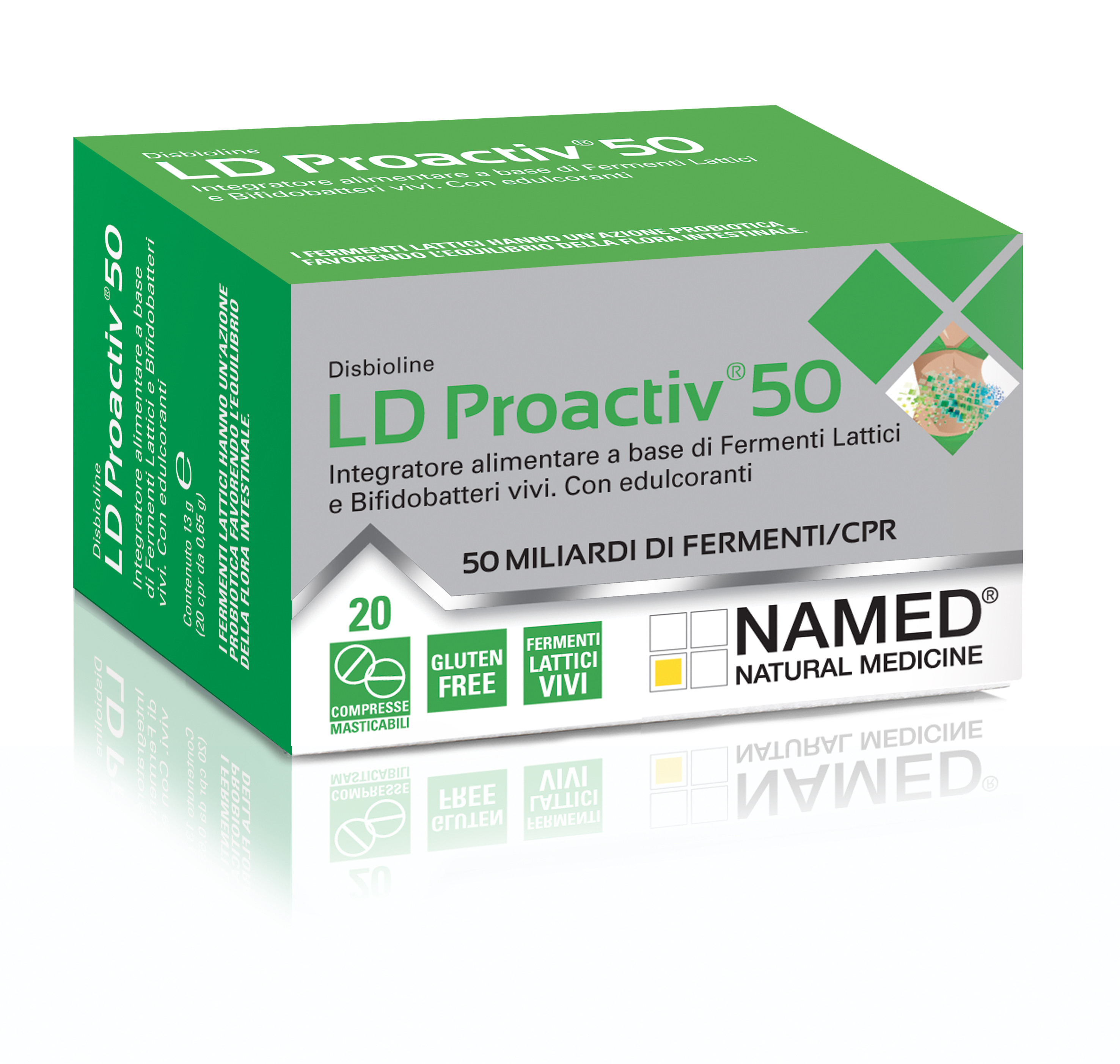 Named Disbioline Ld Proactiv 50 Integratore Fermenti Lattici 20 Compresse