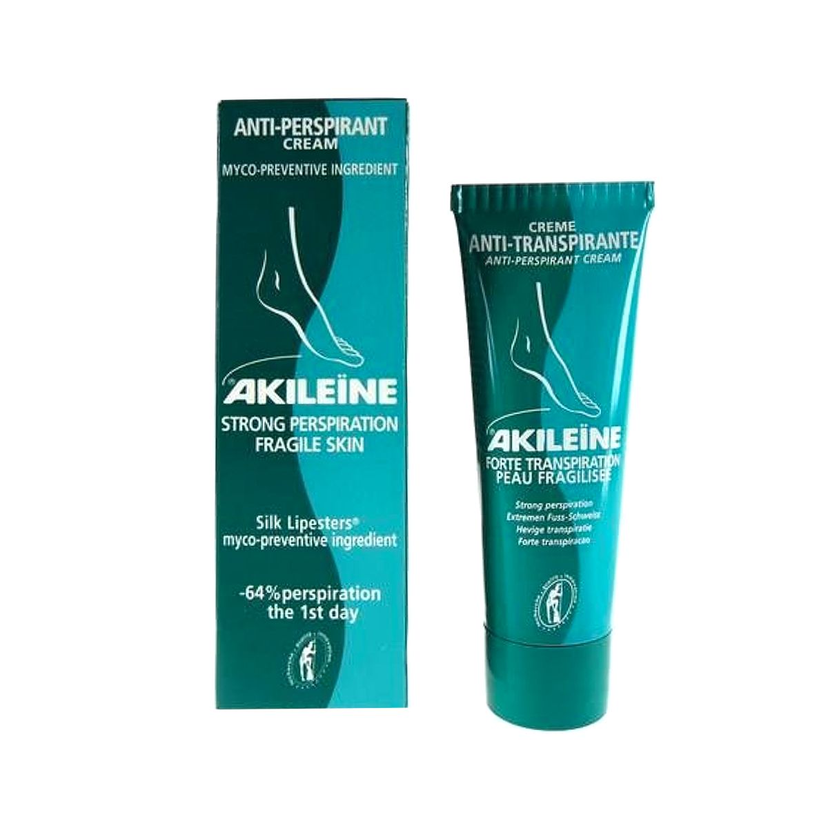 Akileine Verde Crema Antitraspirante Piedi Sensibili 50ml