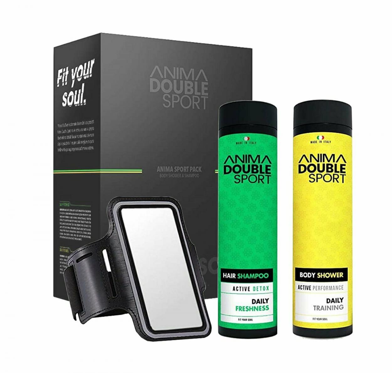 Anima Double Sport Men Shampoo E Bagno schiuma Per Atleti 2 Flaconi Da 400ml