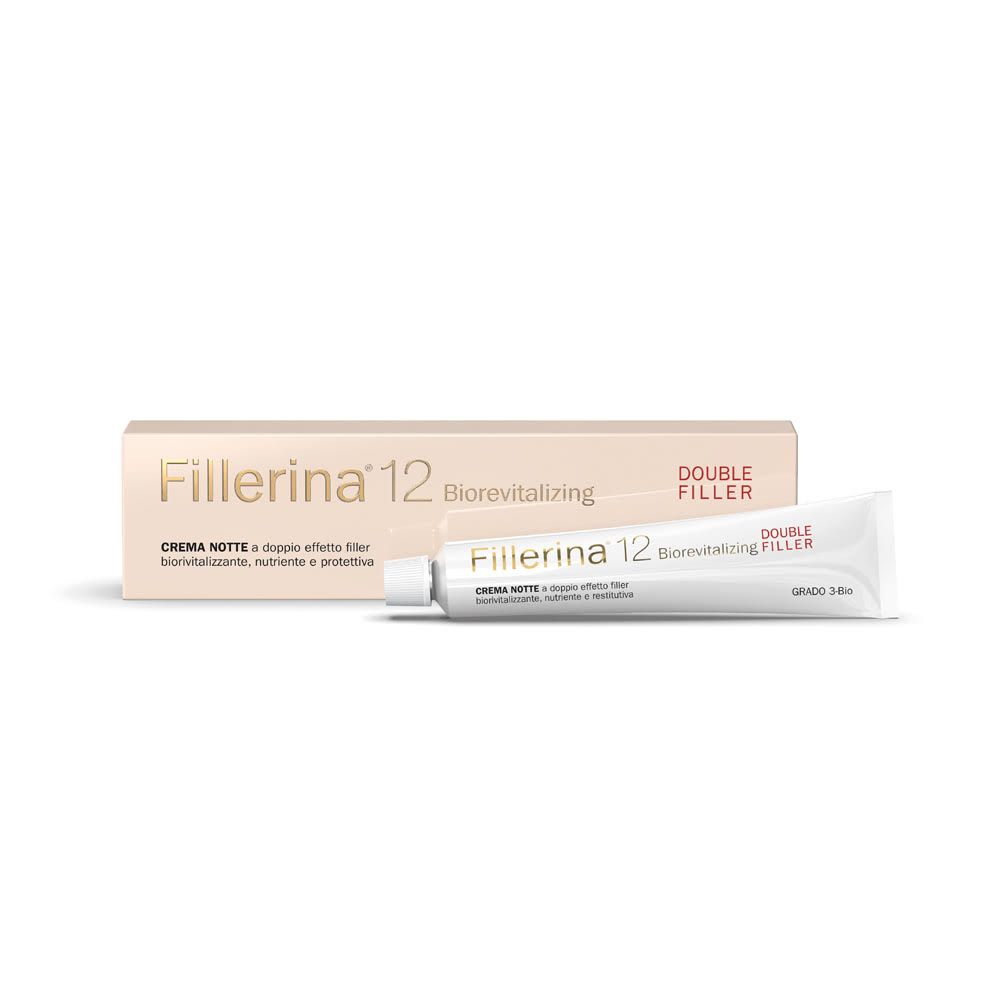 Fillerina 12 Double Filler Biorevitalizing Crema Notte Antiage Grado 3 Bio 50ml