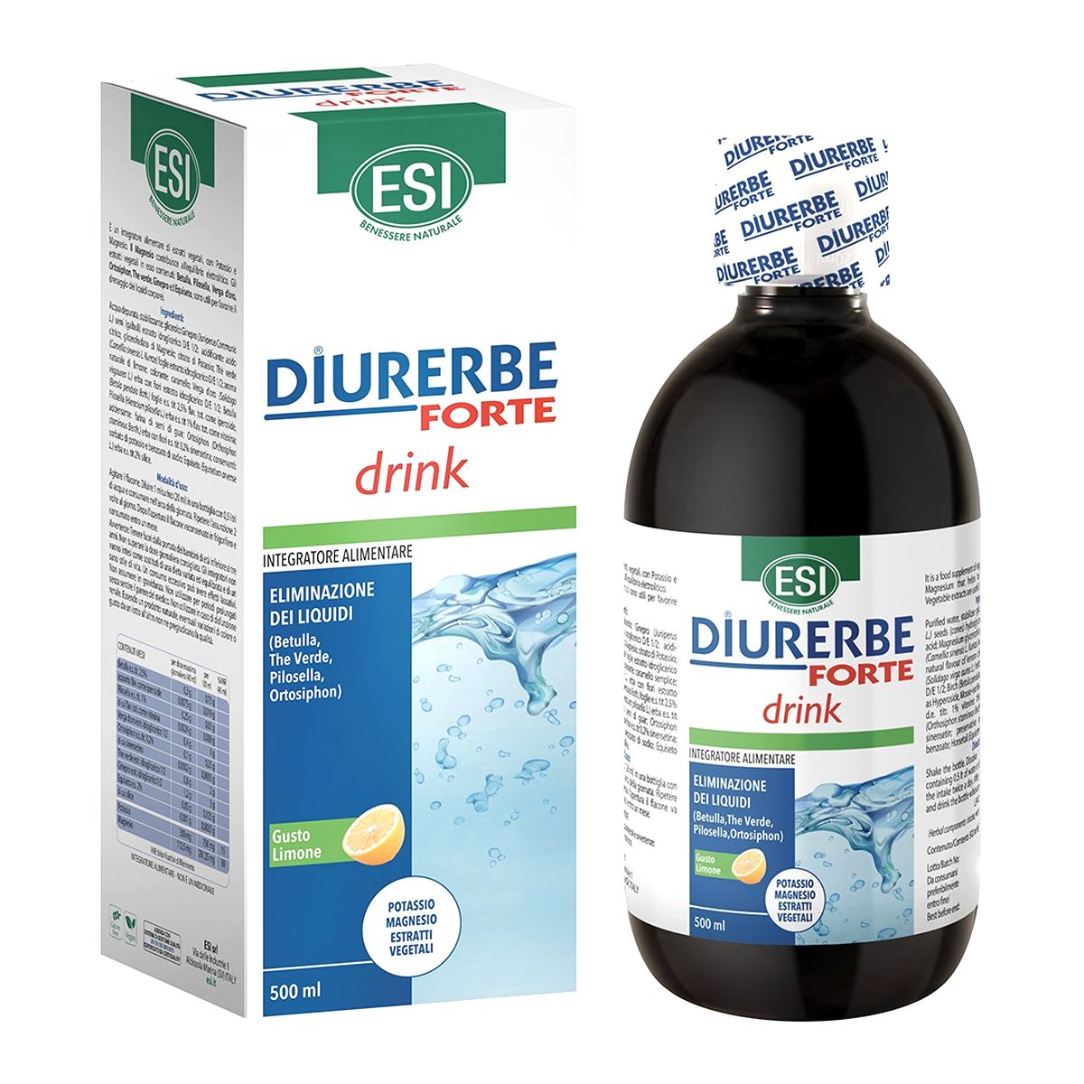 Esi Diurerbe Forte Drink Ananas Integratore Di Magnesio E Potassio 500ml