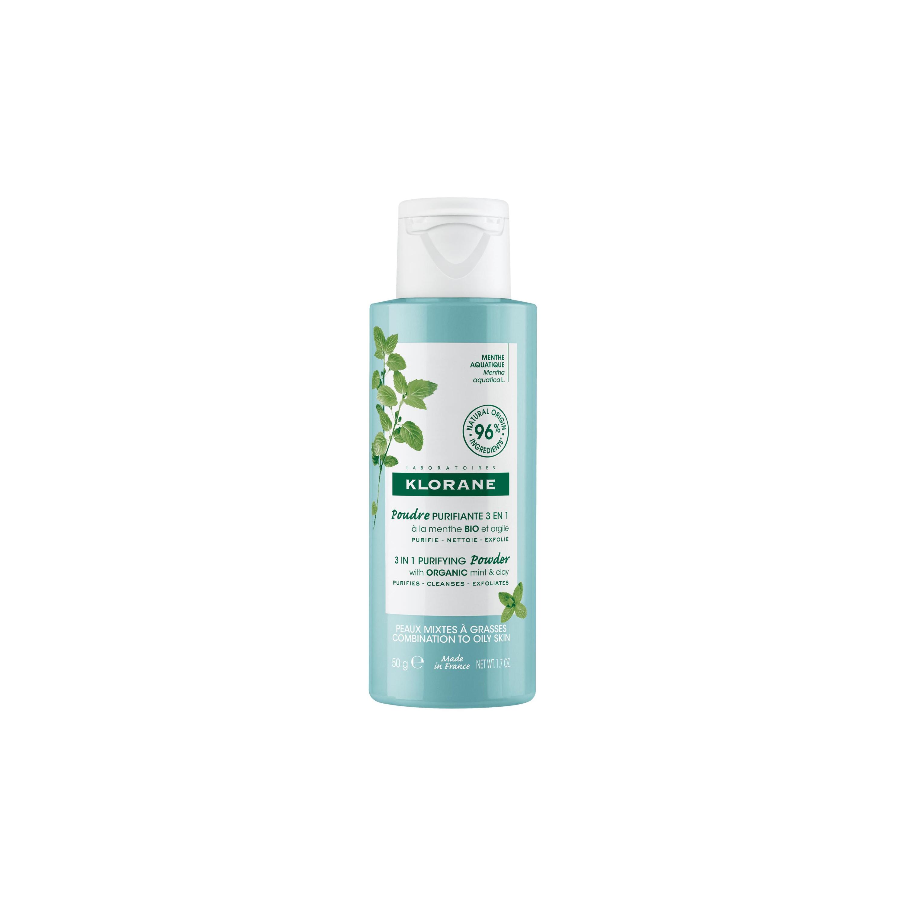 Klorane Polvere Purificante 3 In 1 Alla Menta Bio E All'argilla 50g