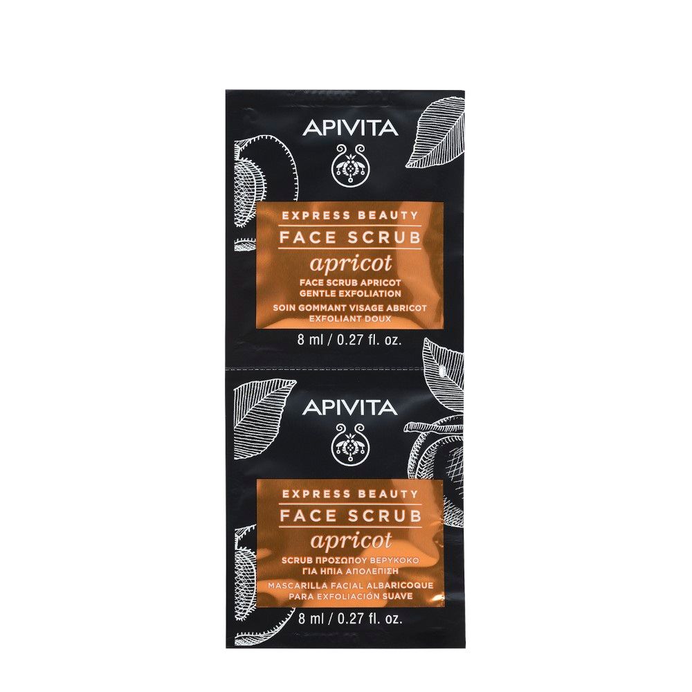 image - 974998724 - APIVITA EXPRESS BEAUTY FACE SCRUB APRICOT GENTLE EXFOLIATION 2 MASCHERE SCRUB X 8 ML - 4731840_1.jpg