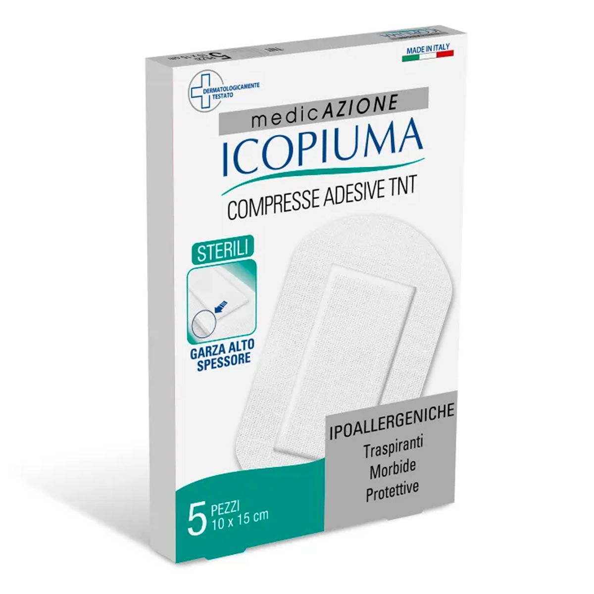 Icopiuma Compresse Adesive Tnt 10 X 15cm 5 Pezzi