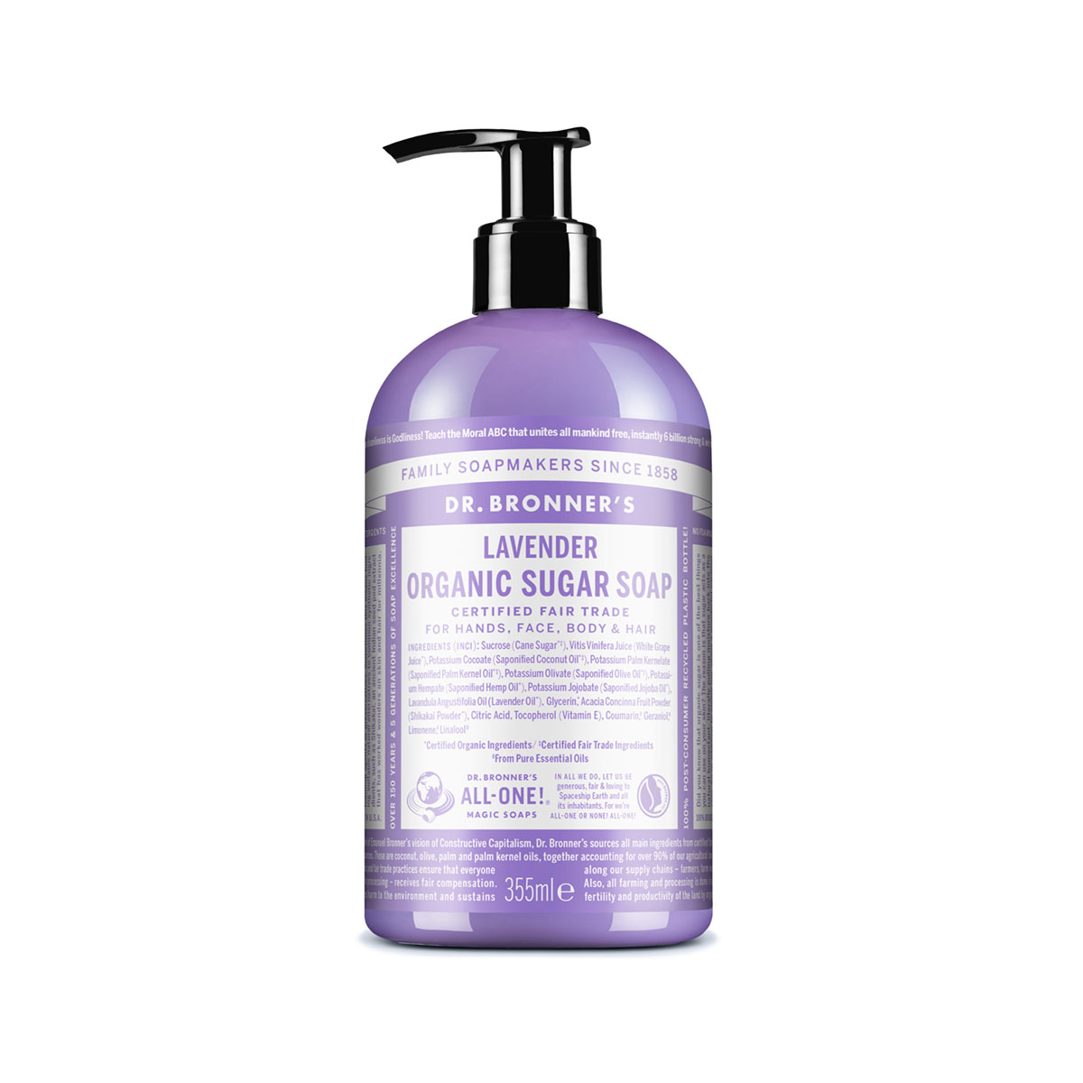 Dr. Bronner's Organic Sugar Sapone 355ml