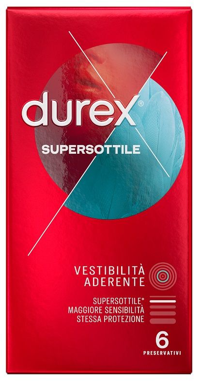 Durex Supersottile Close Fit Profilattico 6 Pezzi